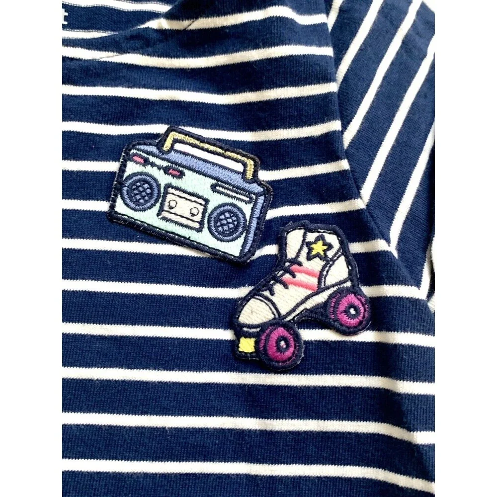 Carters Girls 5T Navy Blue Striped Play Dress